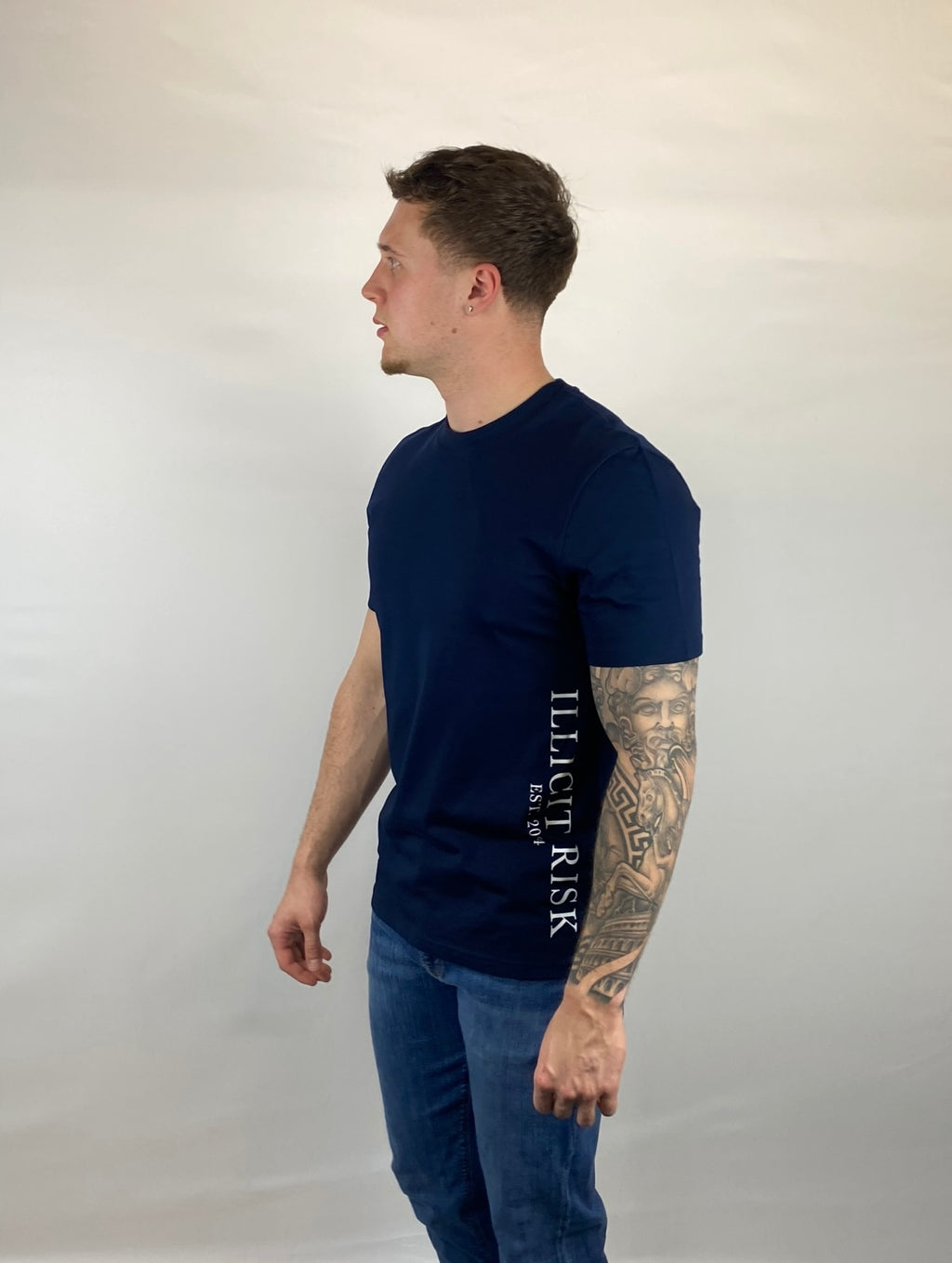 illicit risk navy T-shirt