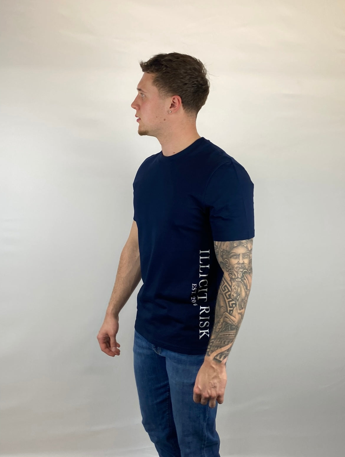 illicit risk navy T-shirt