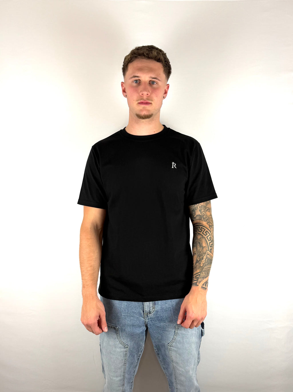 Black Embroidered T-Shirt