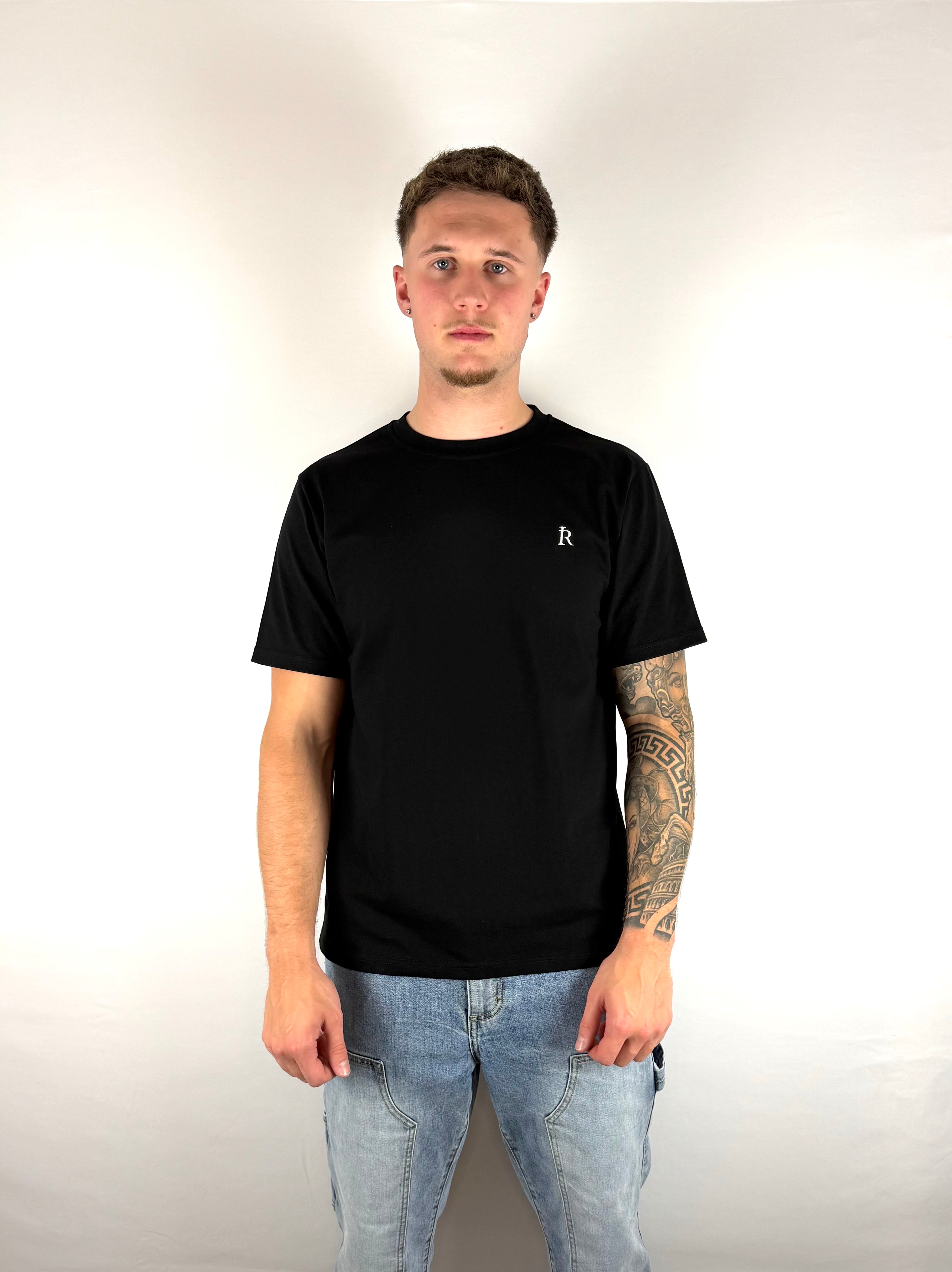 Black Embroidered T-Shirt