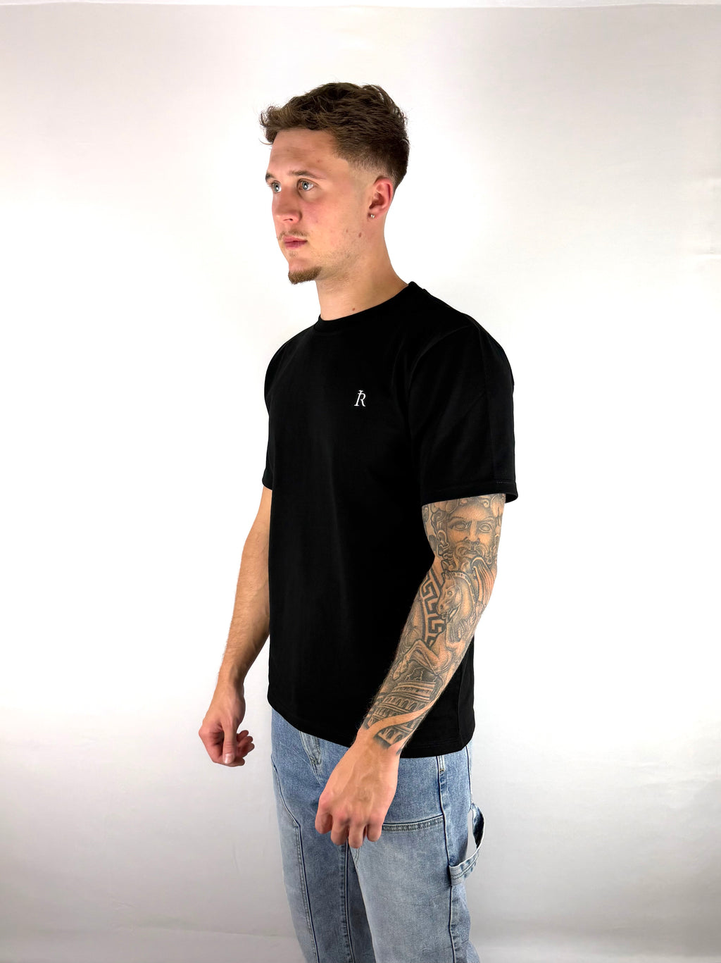 Black Embroidered T-Shirt