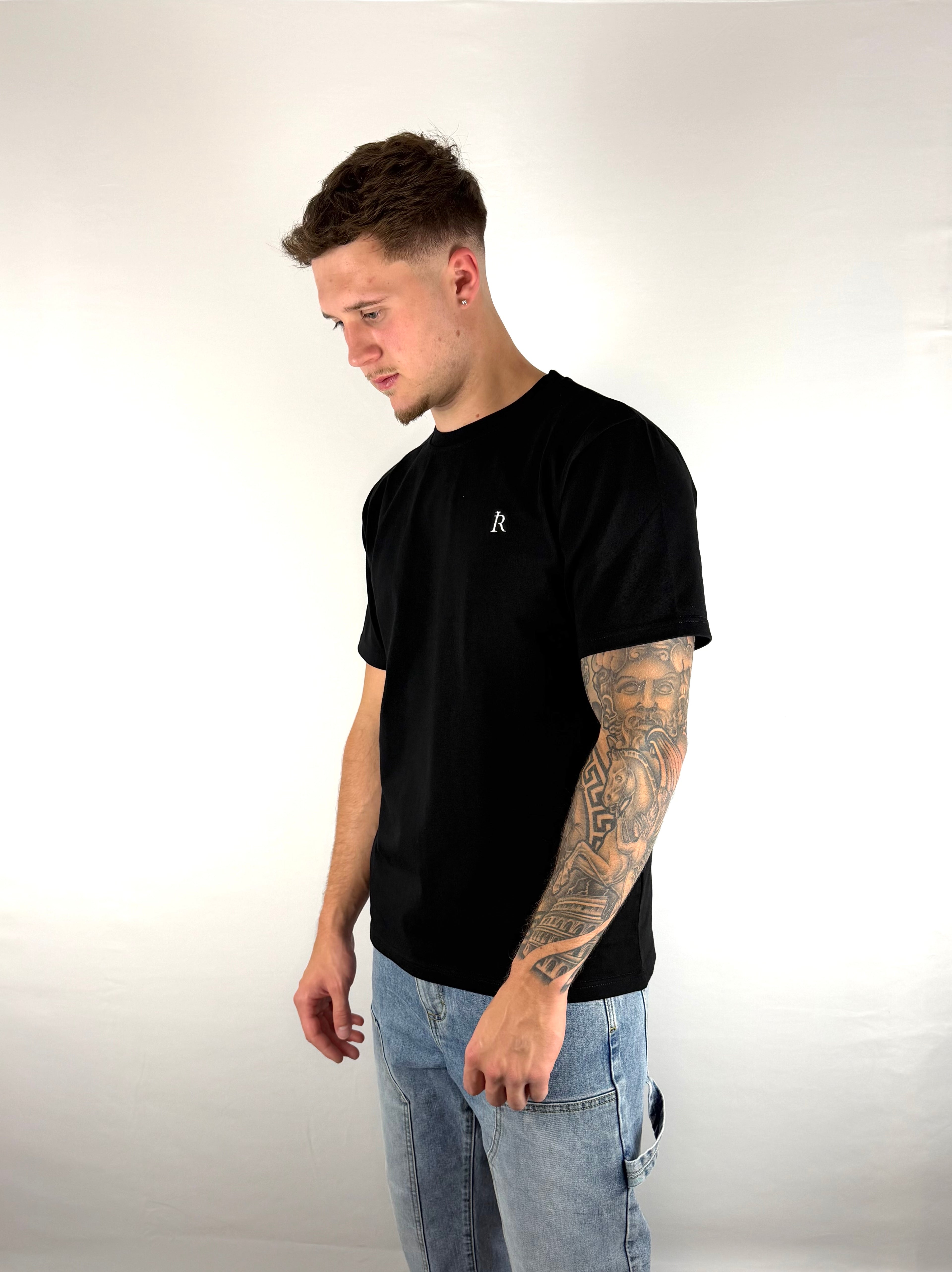 Black Embroidered T-Shirt