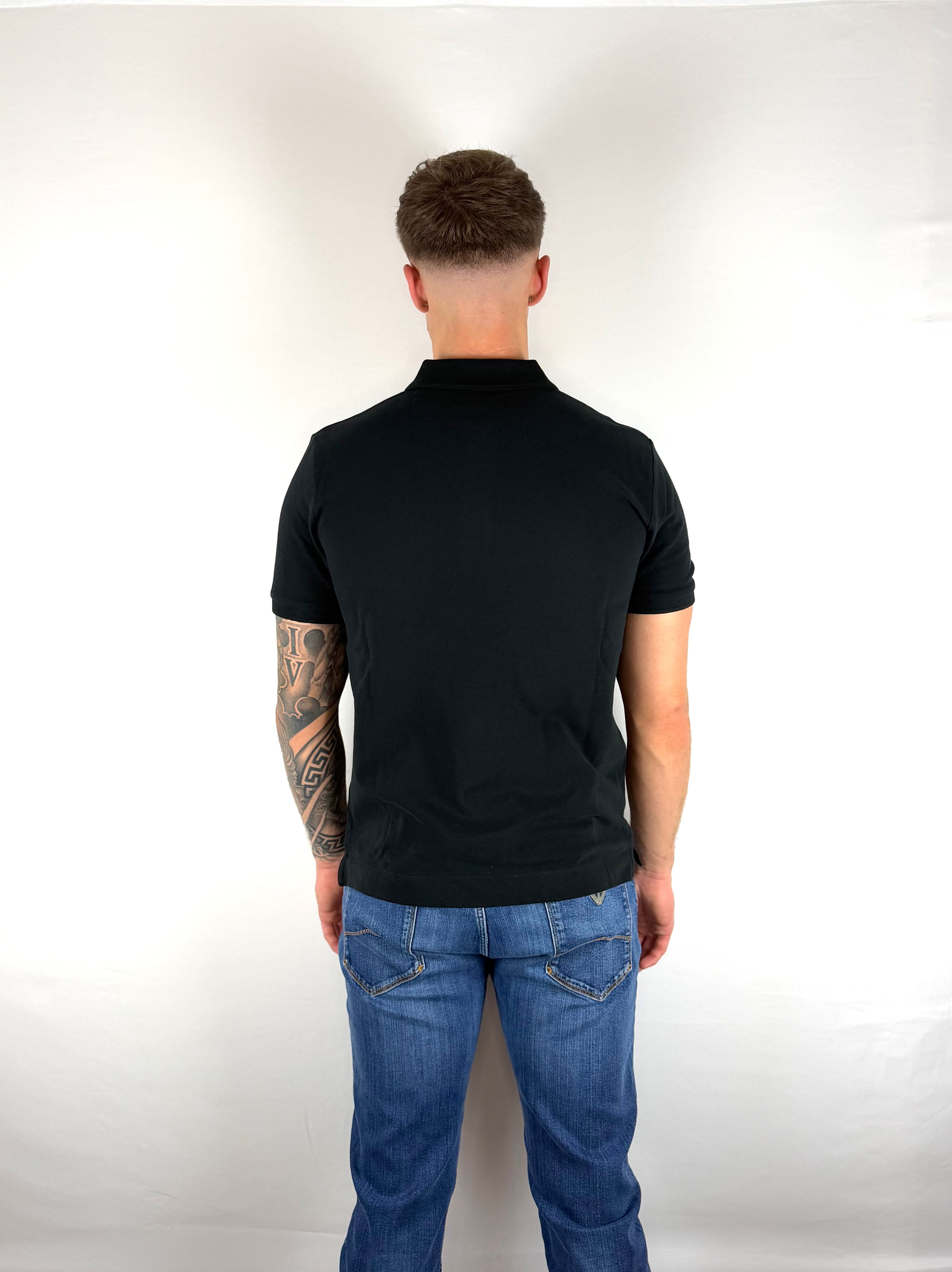 Black Embroidered Polo