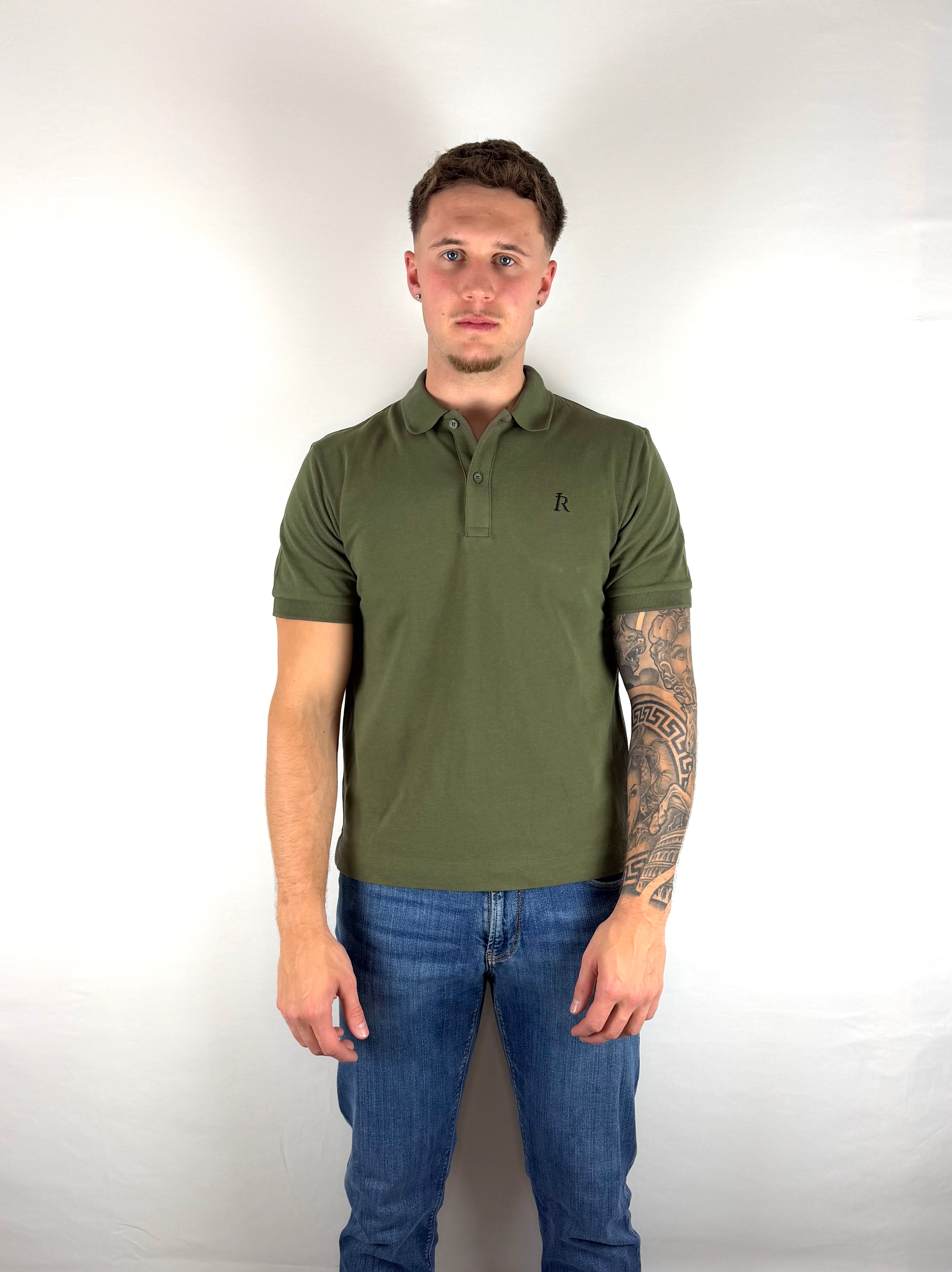 Khaki Embroidered Polo