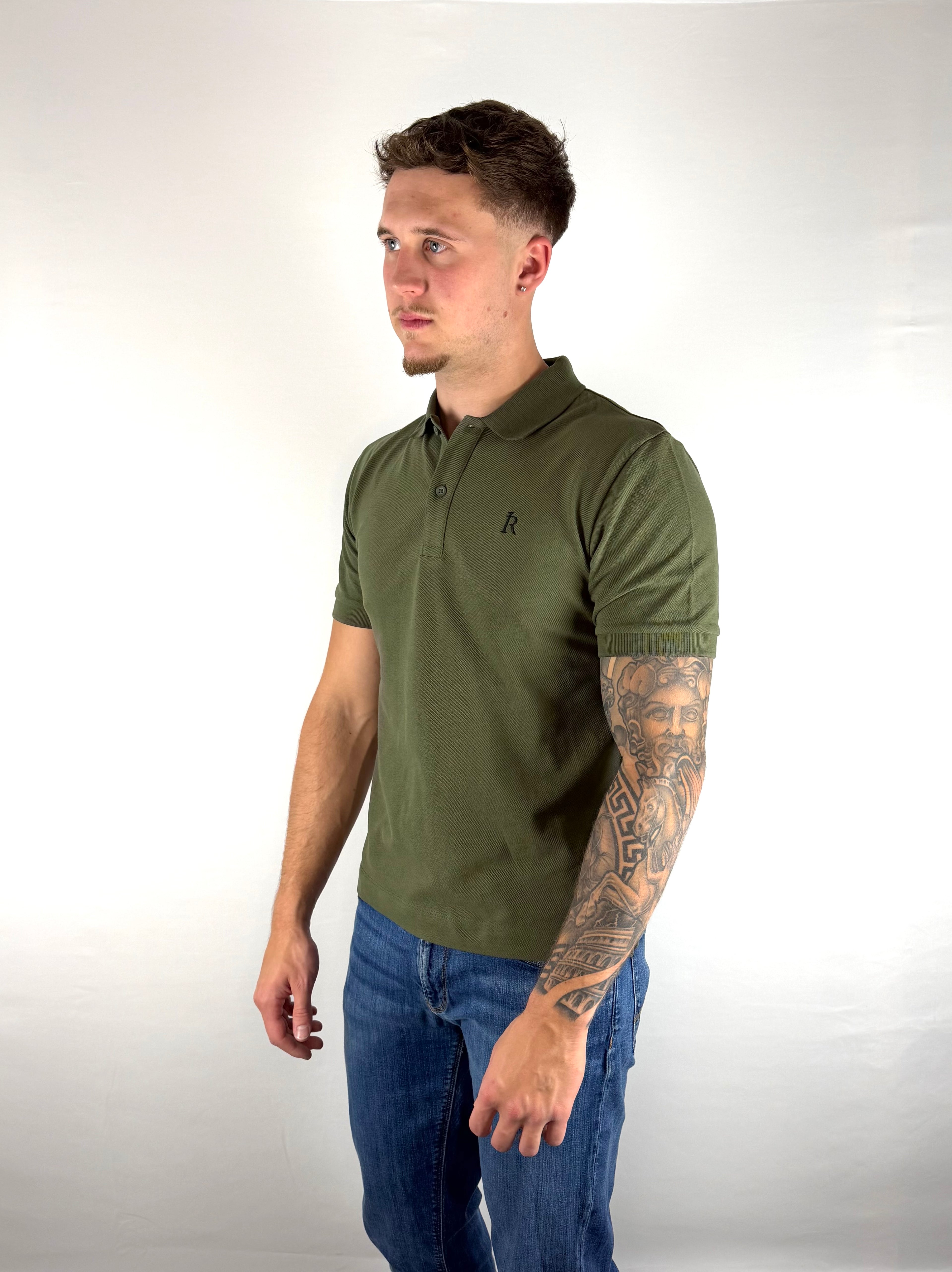Khaki Embroidered Polo