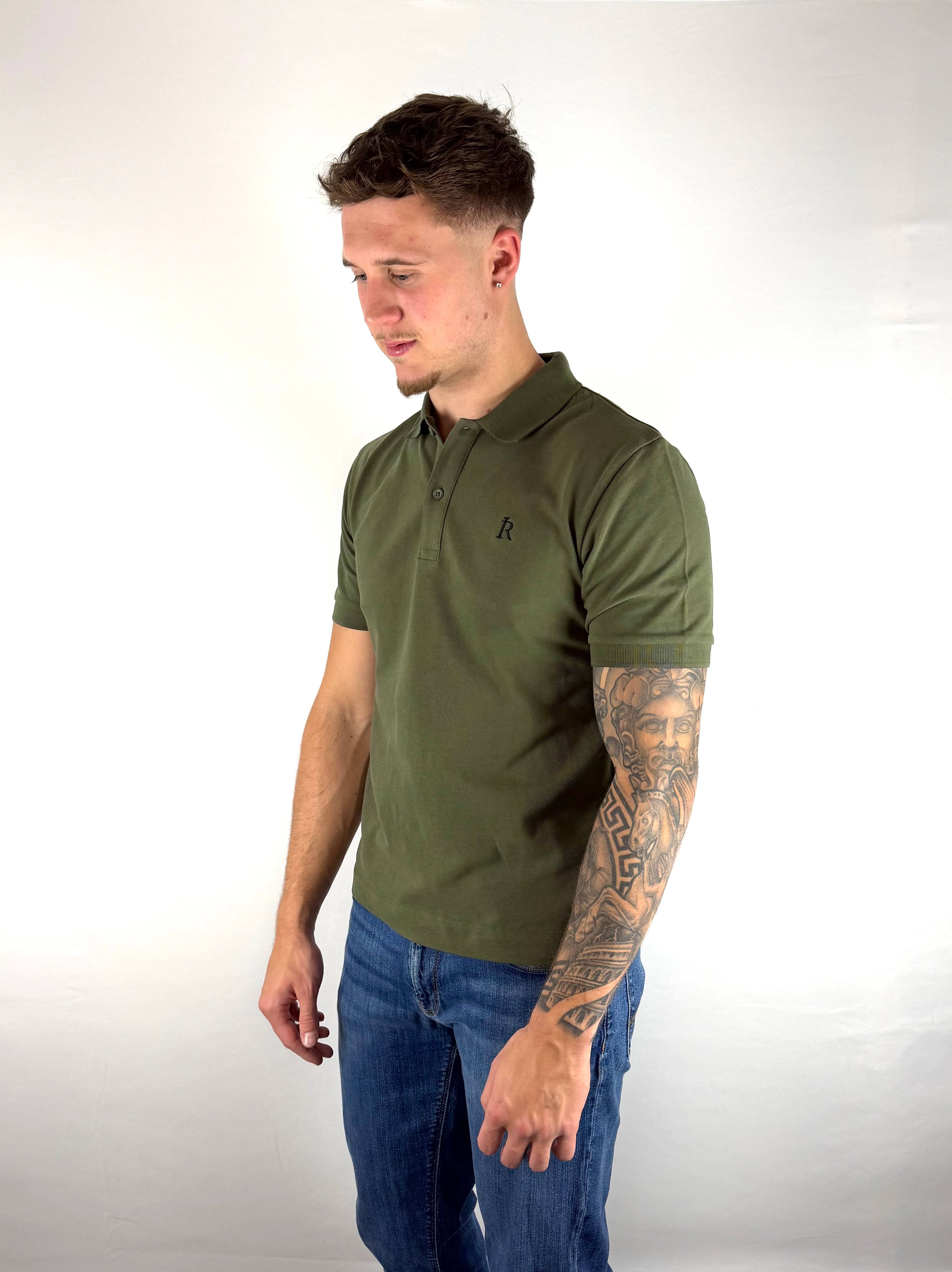 Khaki Embroidered Polo