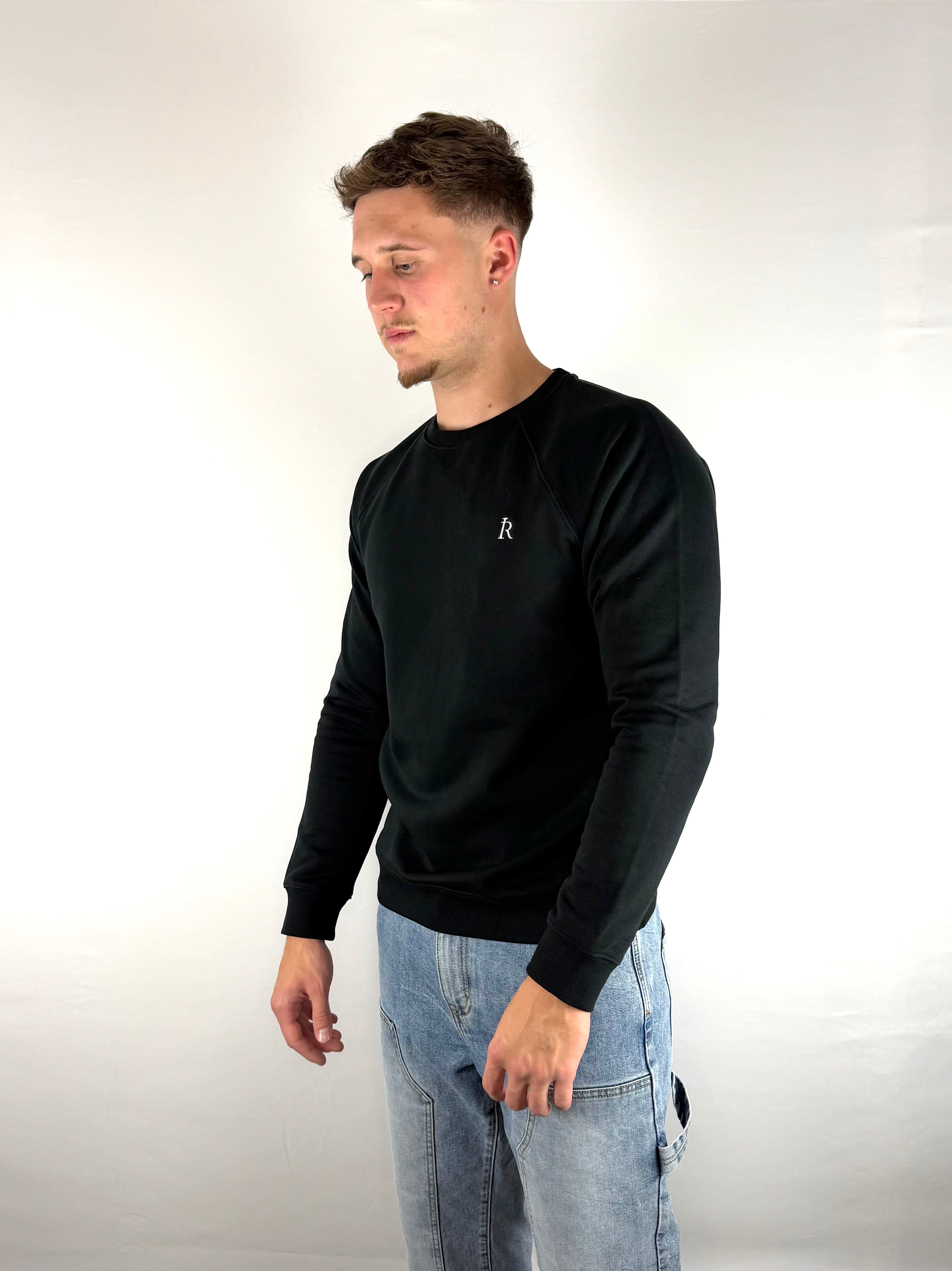 Black Embroidered Sweater