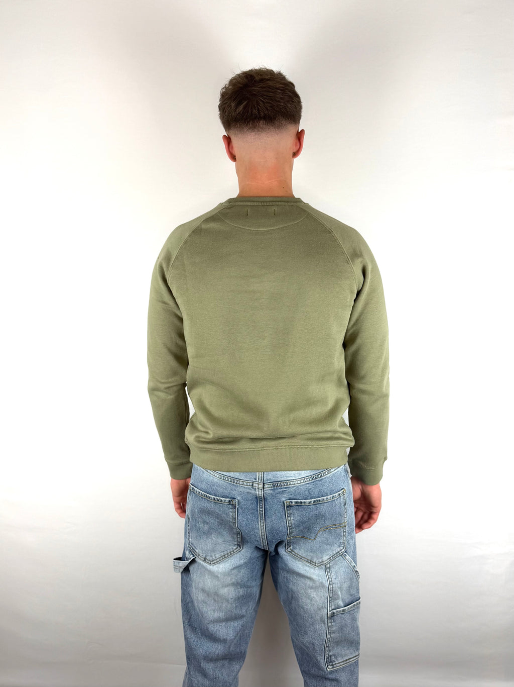 Khaki Embroidered Sweater